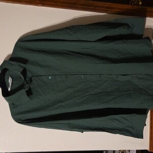 Forest Green Button Down Shirt for Women